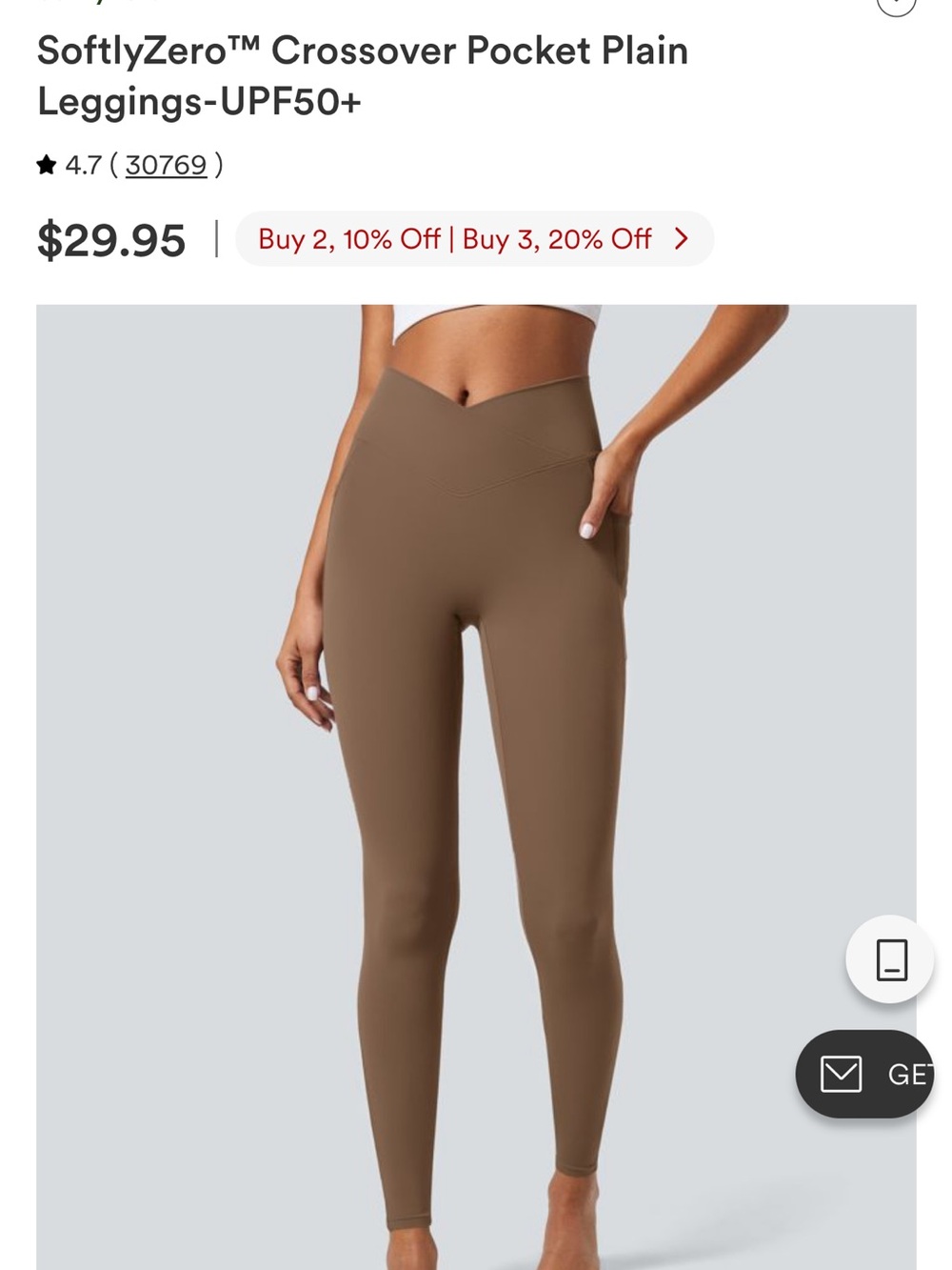 NWT Halara SoftlyZero Crossover Pocket Legging